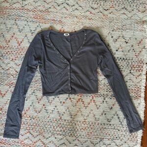 Cropped Long Sleeve Garage top